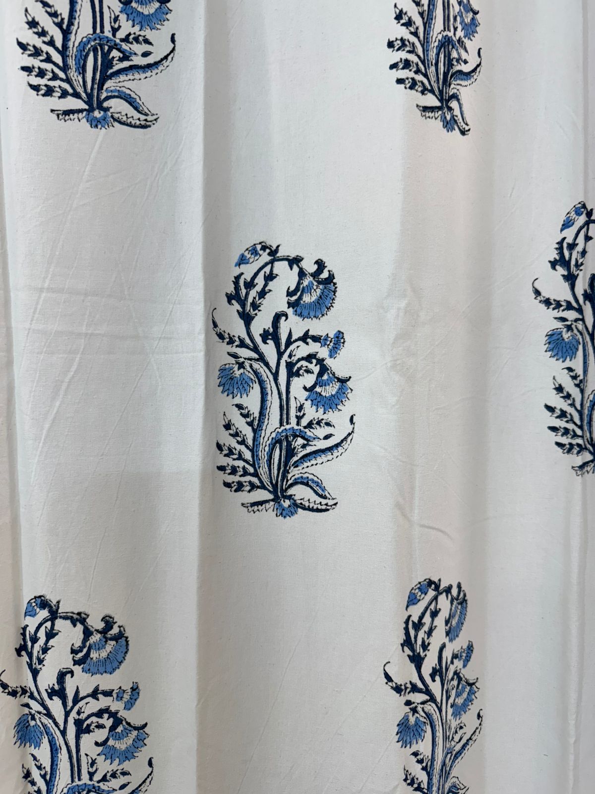 BlueRoots Boota Cotton Curtains 7ft Set(2pcs)