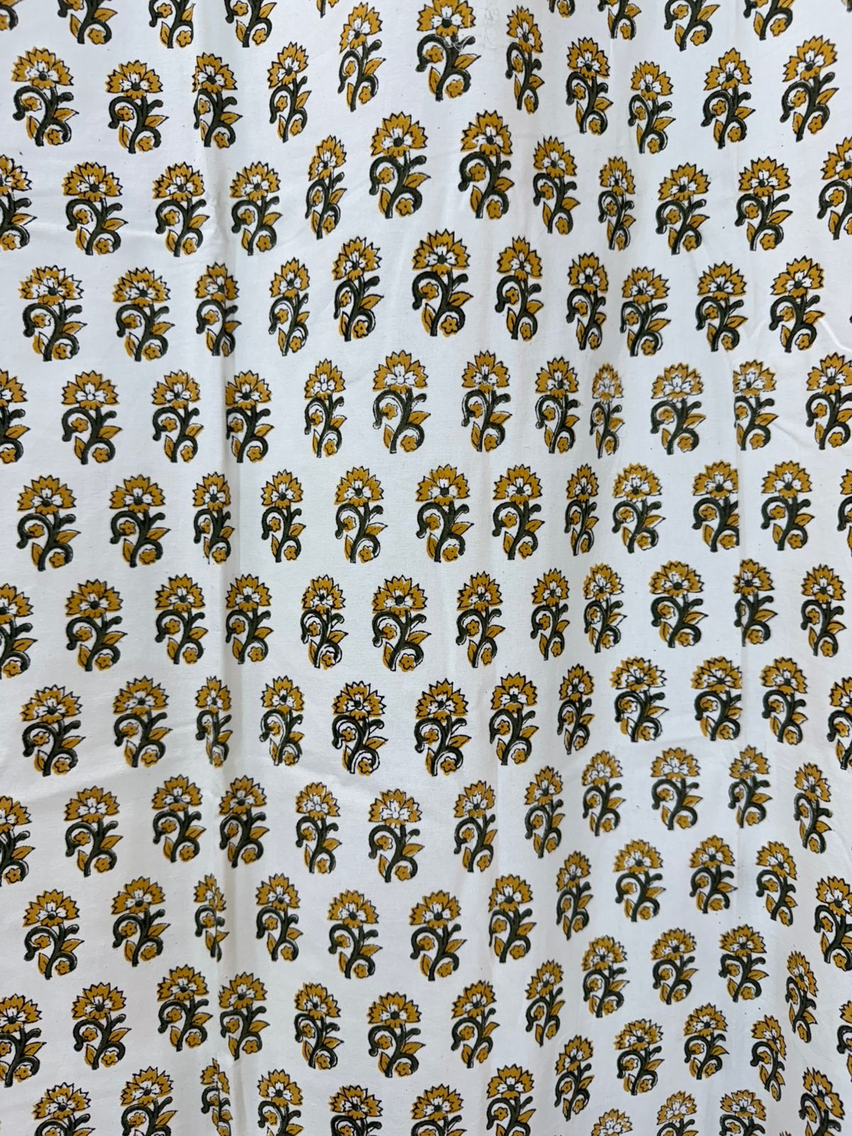 Mustard Veil Cotton Curtains 7ft Set(2pcs)