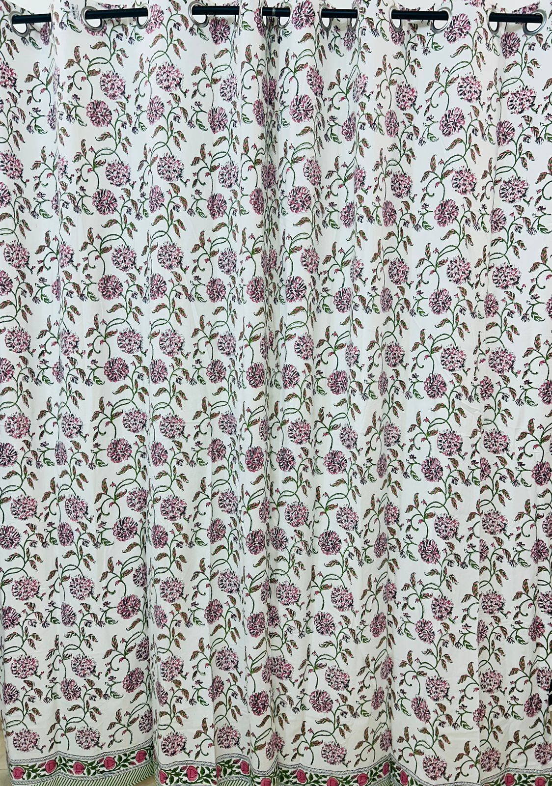 Cotton Curtains 9ft Set(2pcs)