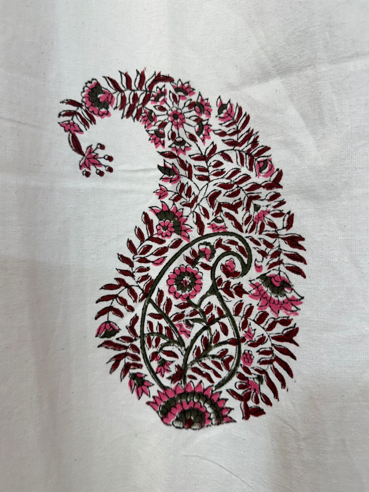 Paisley Petal Cotton Curtains 9ft Set(2pcs)