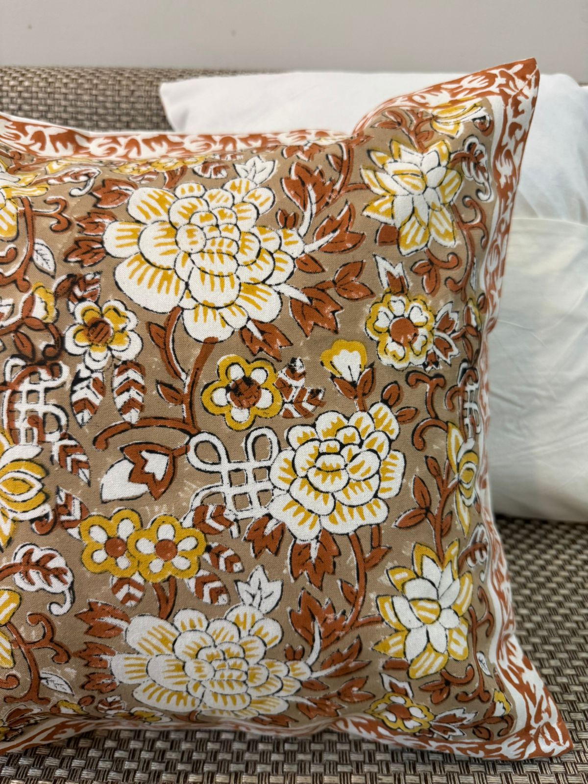 hand block printed cushion covers