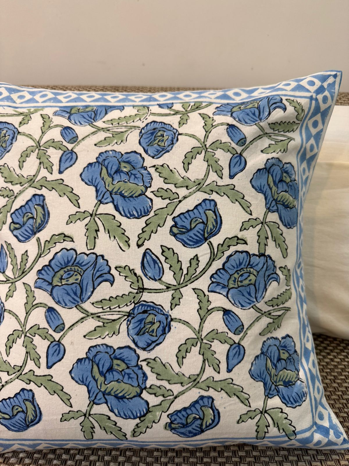 hand block printed cushion covers