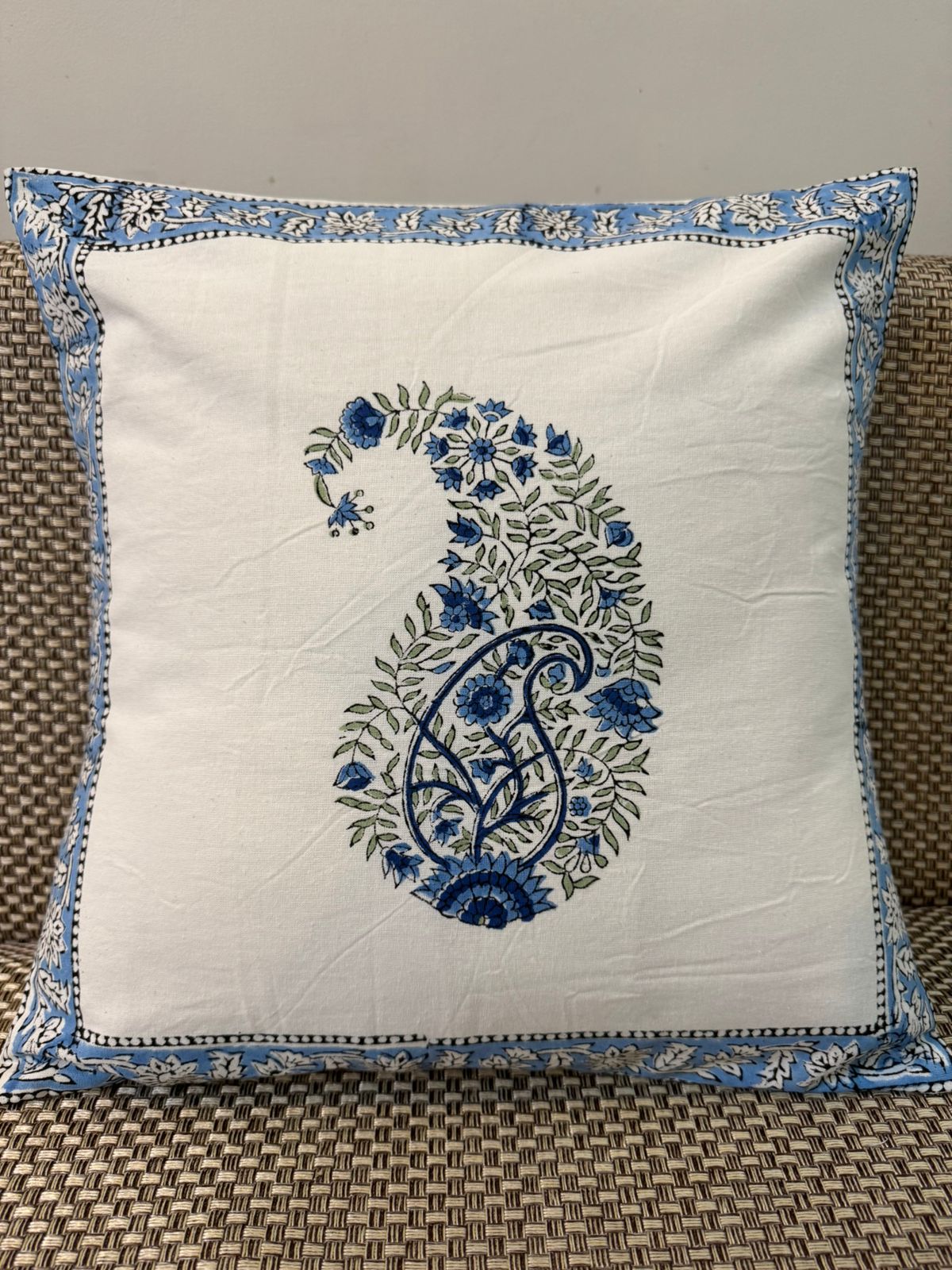 hand block printed cushion covers