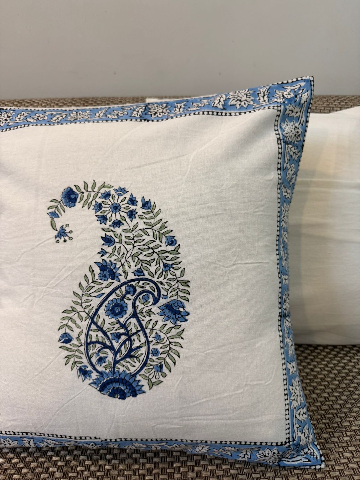 hand block printed cushion covers