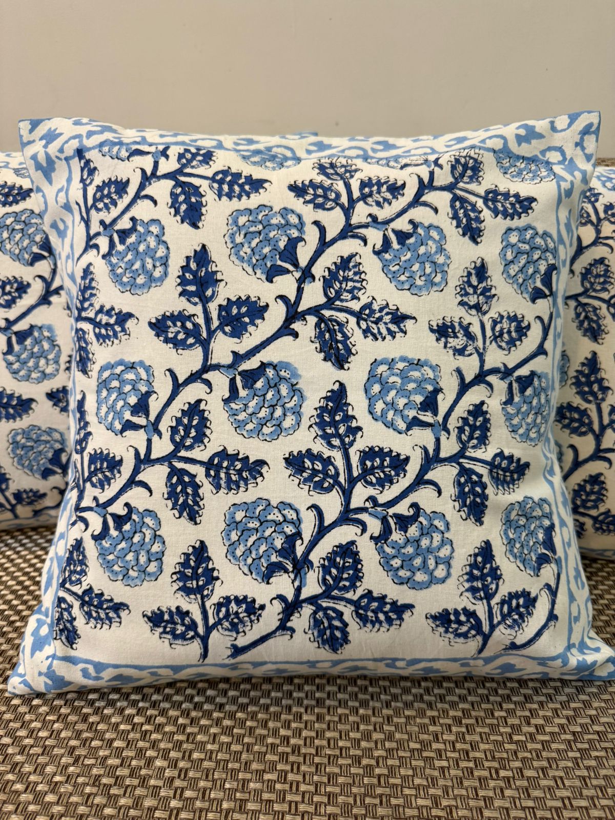 hand block printed cushion covers