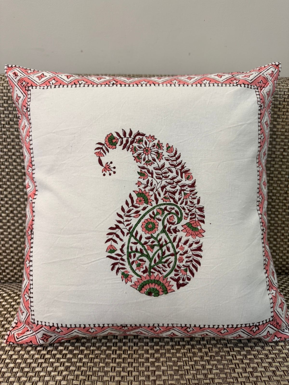 hand block printed cushion covers