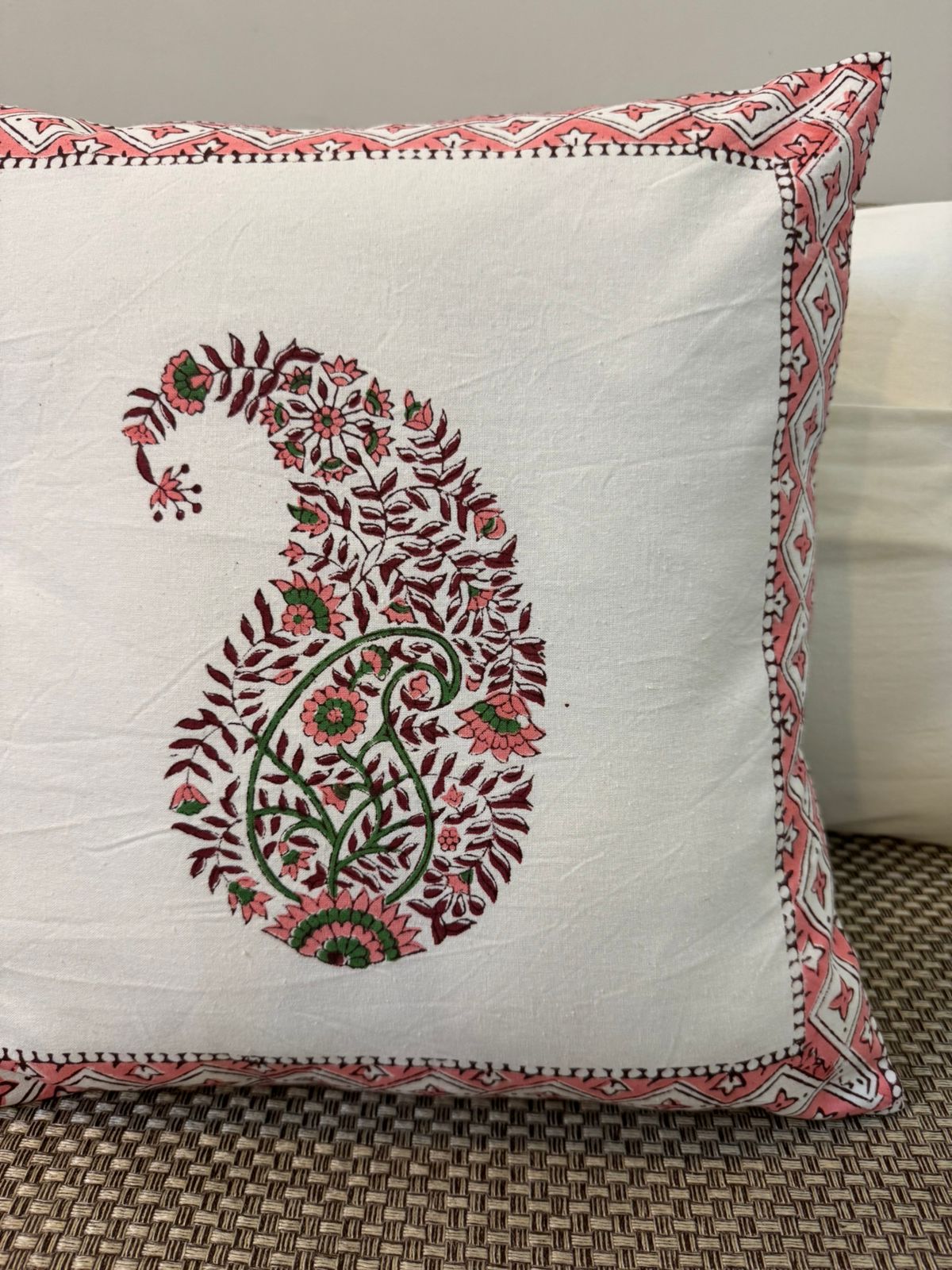 hand block printed cushion covers