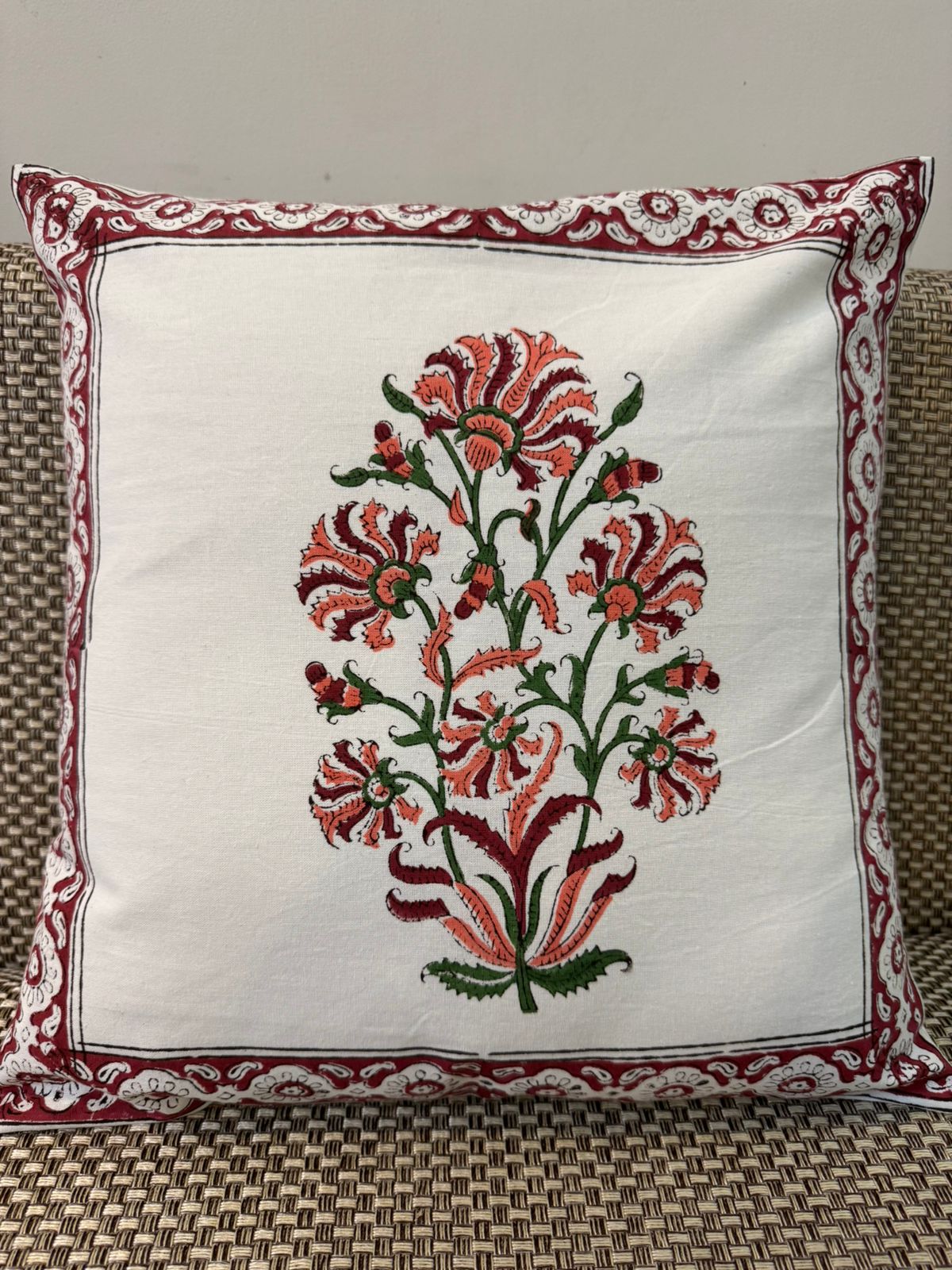 hand block printed cushion covers