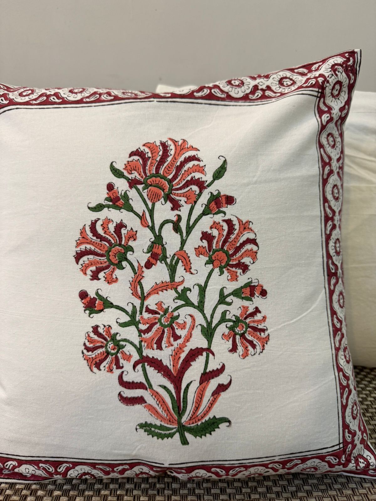 hand block printed cushion covers