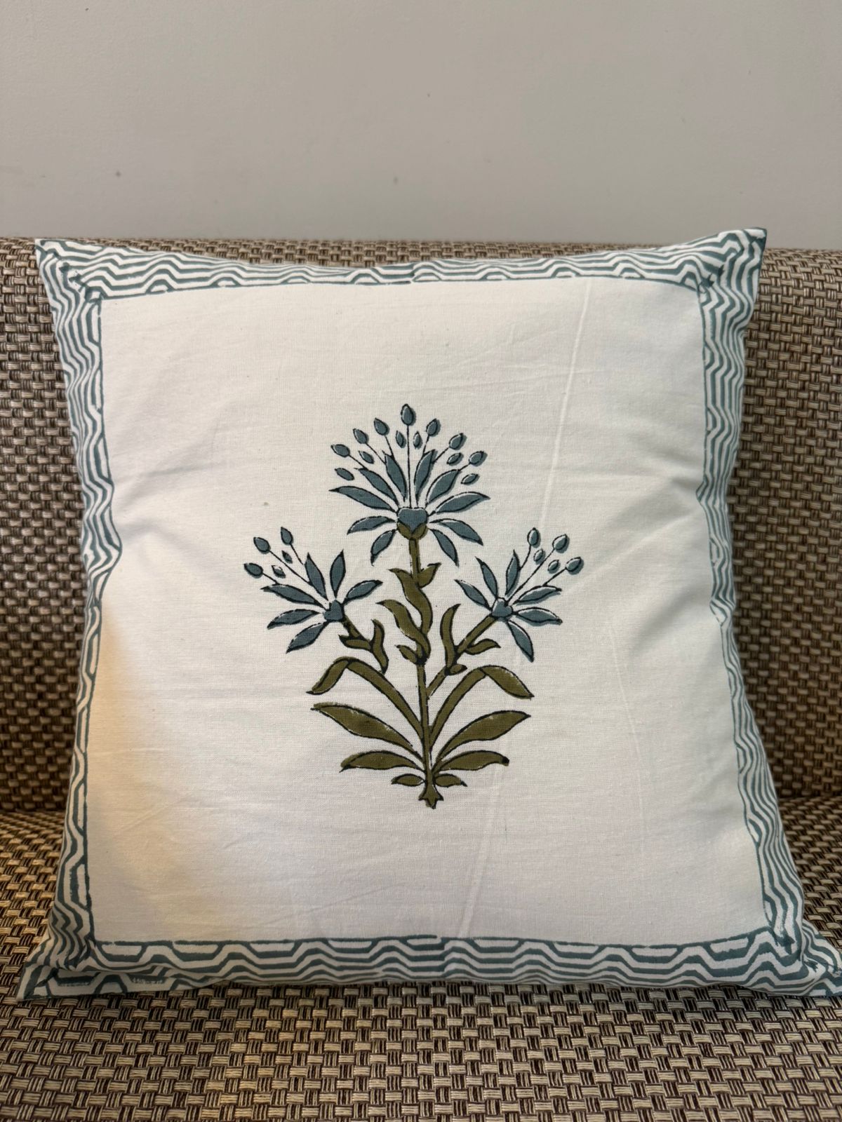hand block printed cushion covers