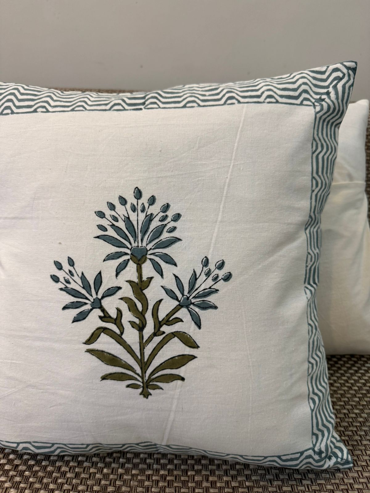 hand block printed cushion covers