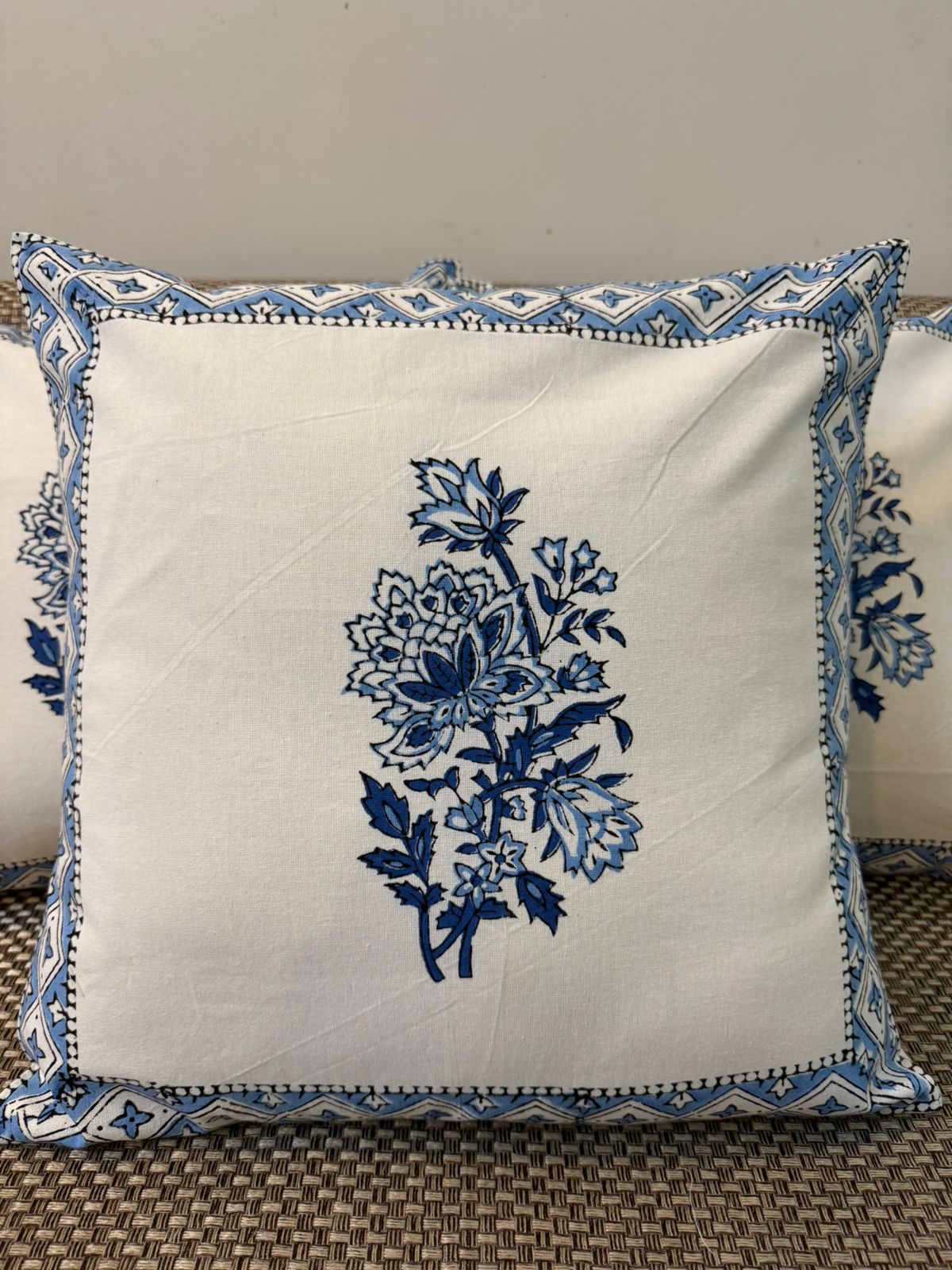 hand block printed cushion covers