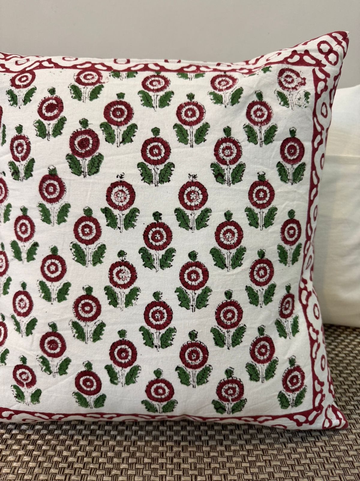 hand block printed cushion covers