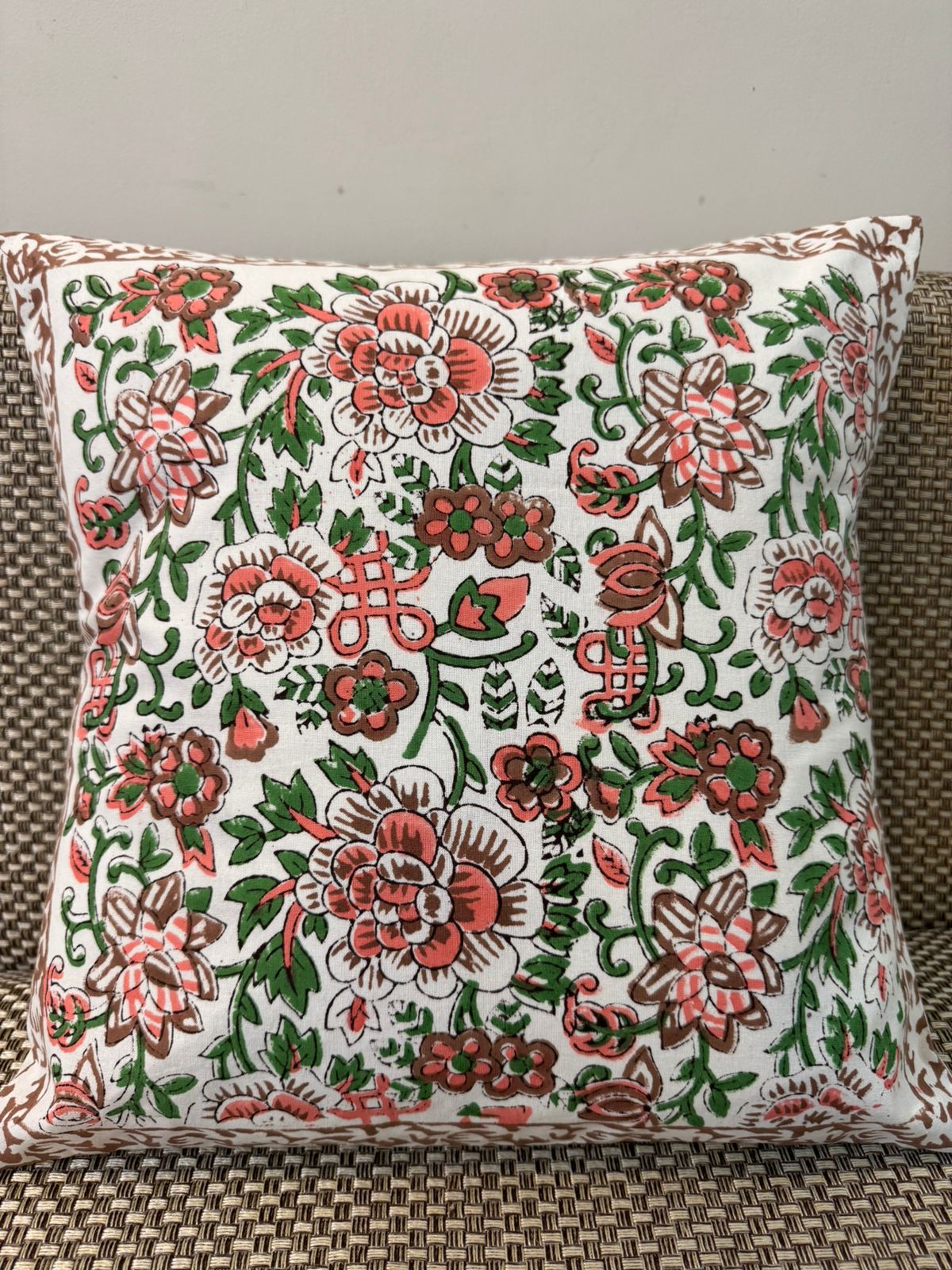 hand block printed cushion covers