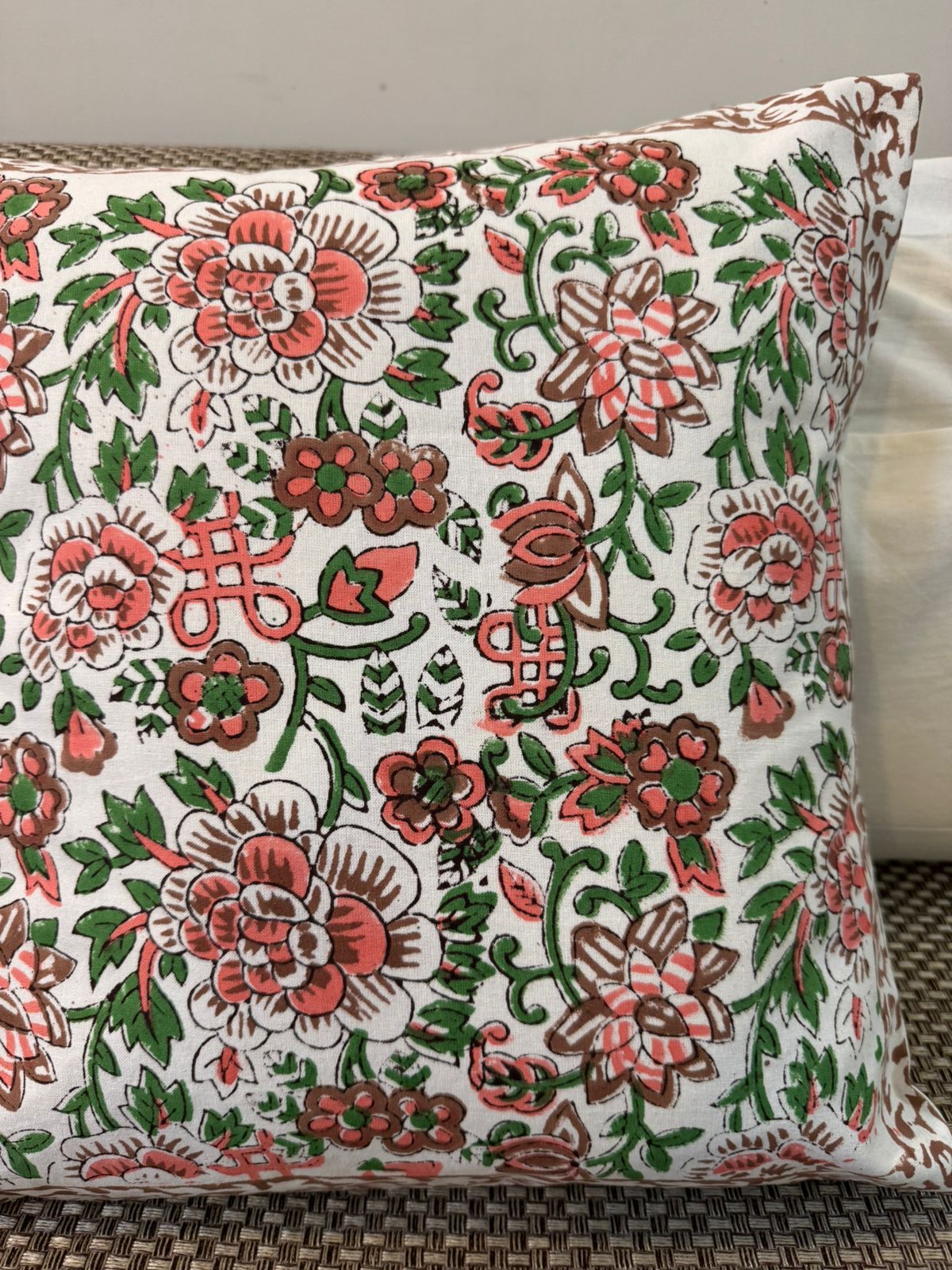 hand block printed cushion covers
