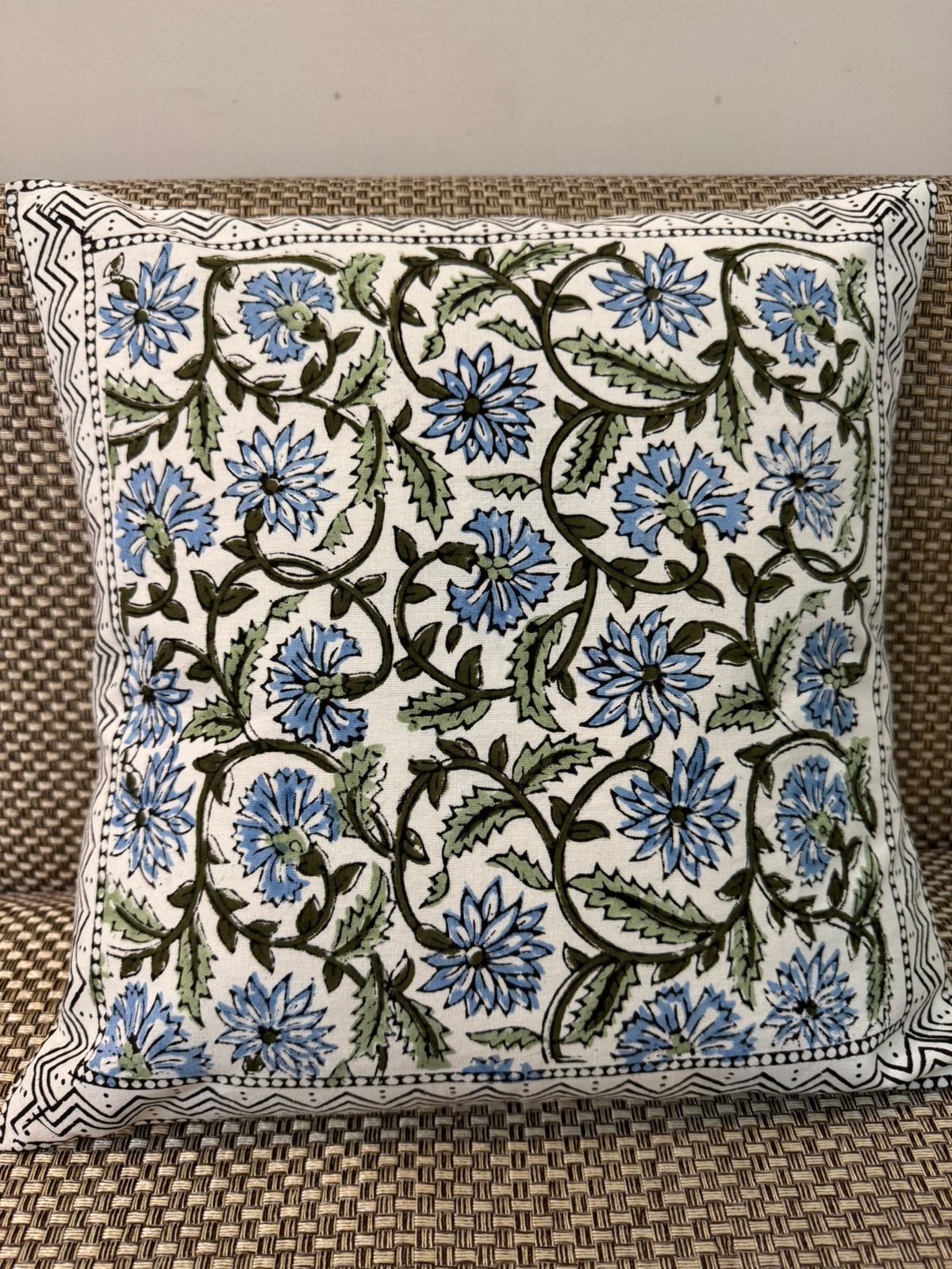 hand block printed cushion covers