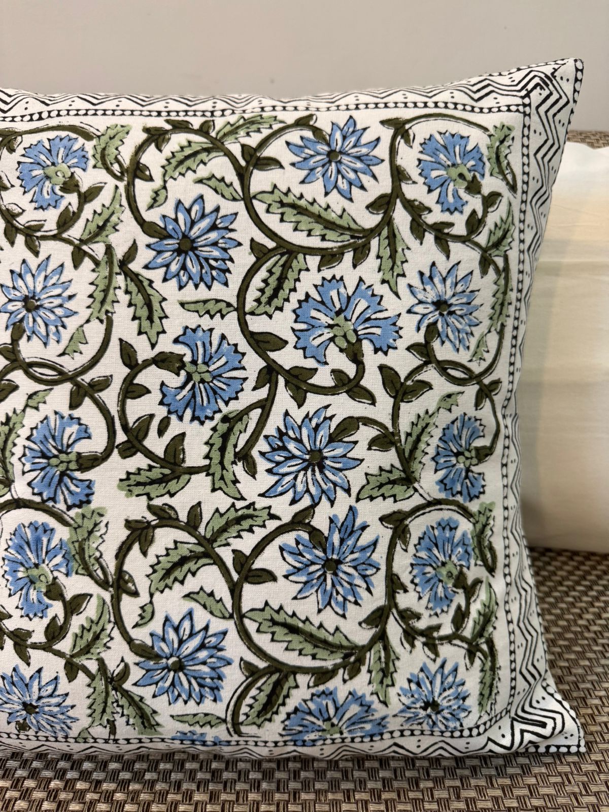 hand block printed cushion covers