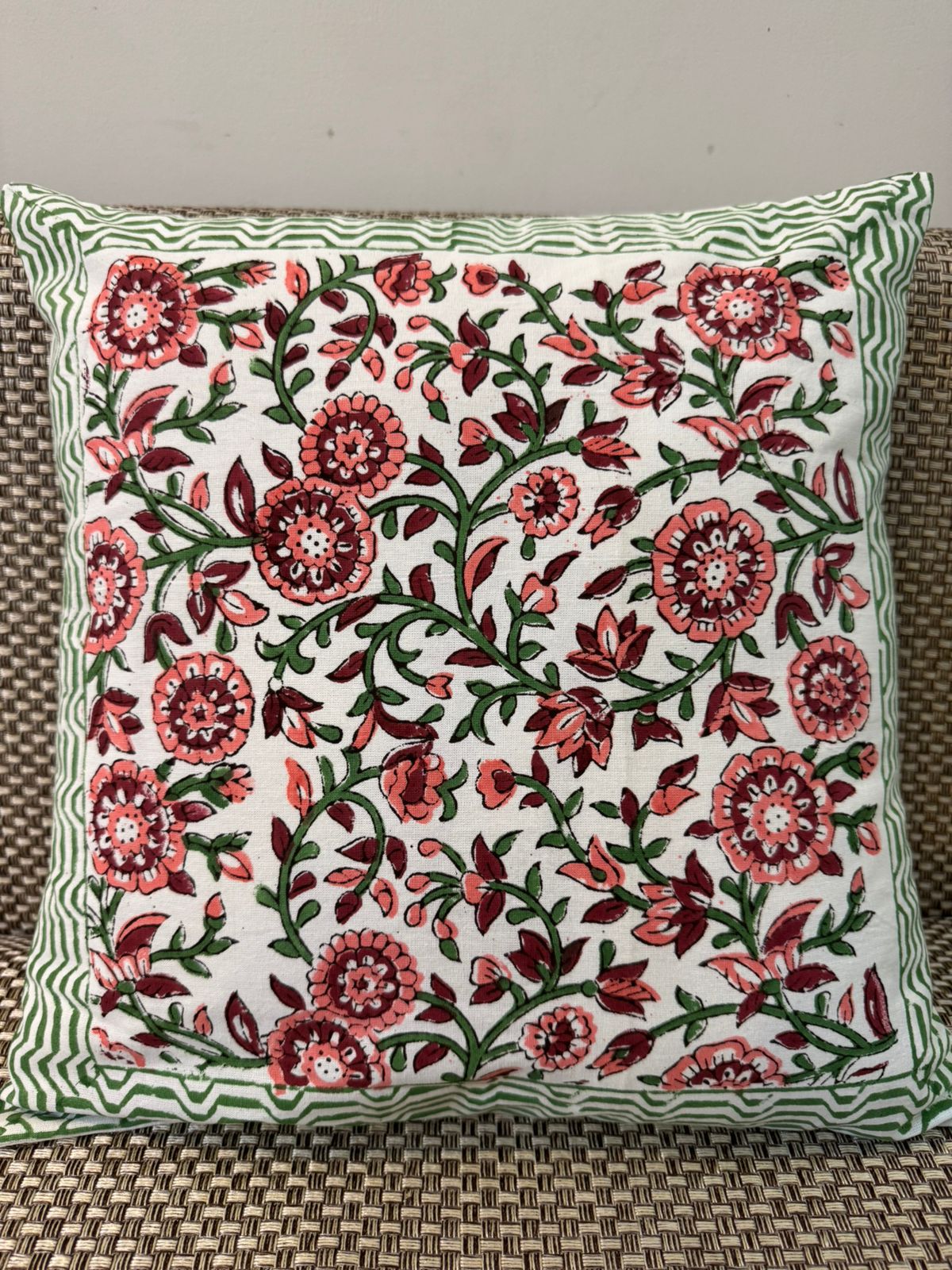 hand block printed cushion covers
