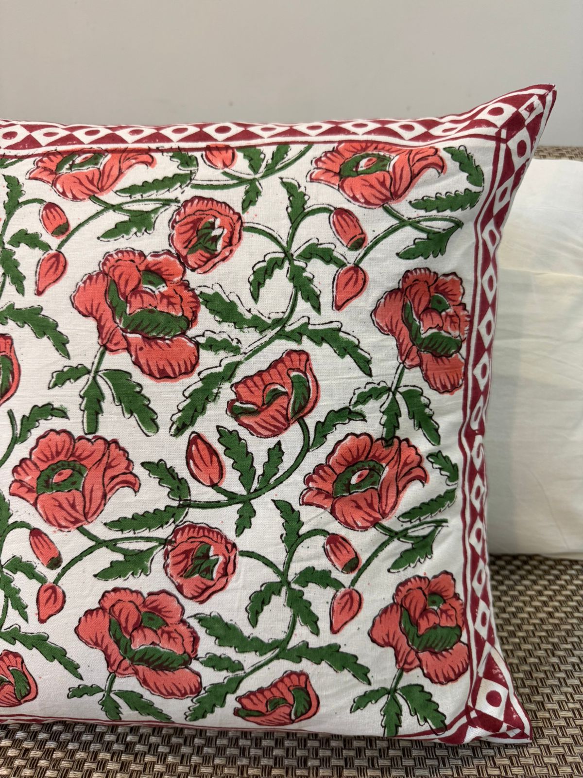 hand block printed cushion covers