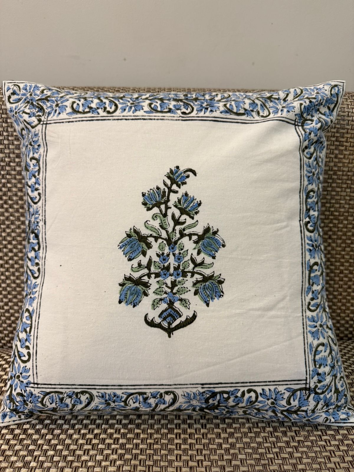 hand block printed cushion covers