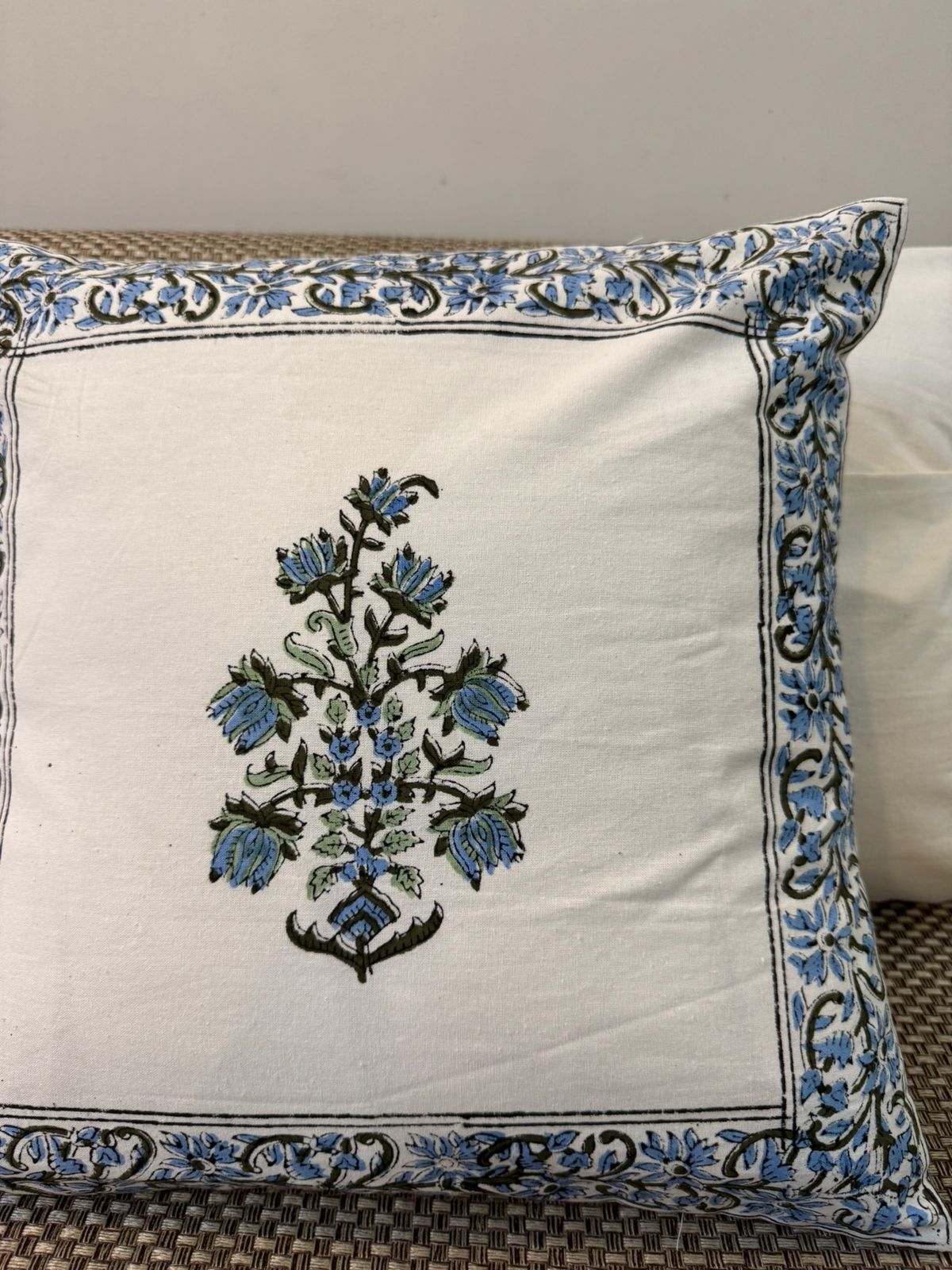 hand block printed cushion covers