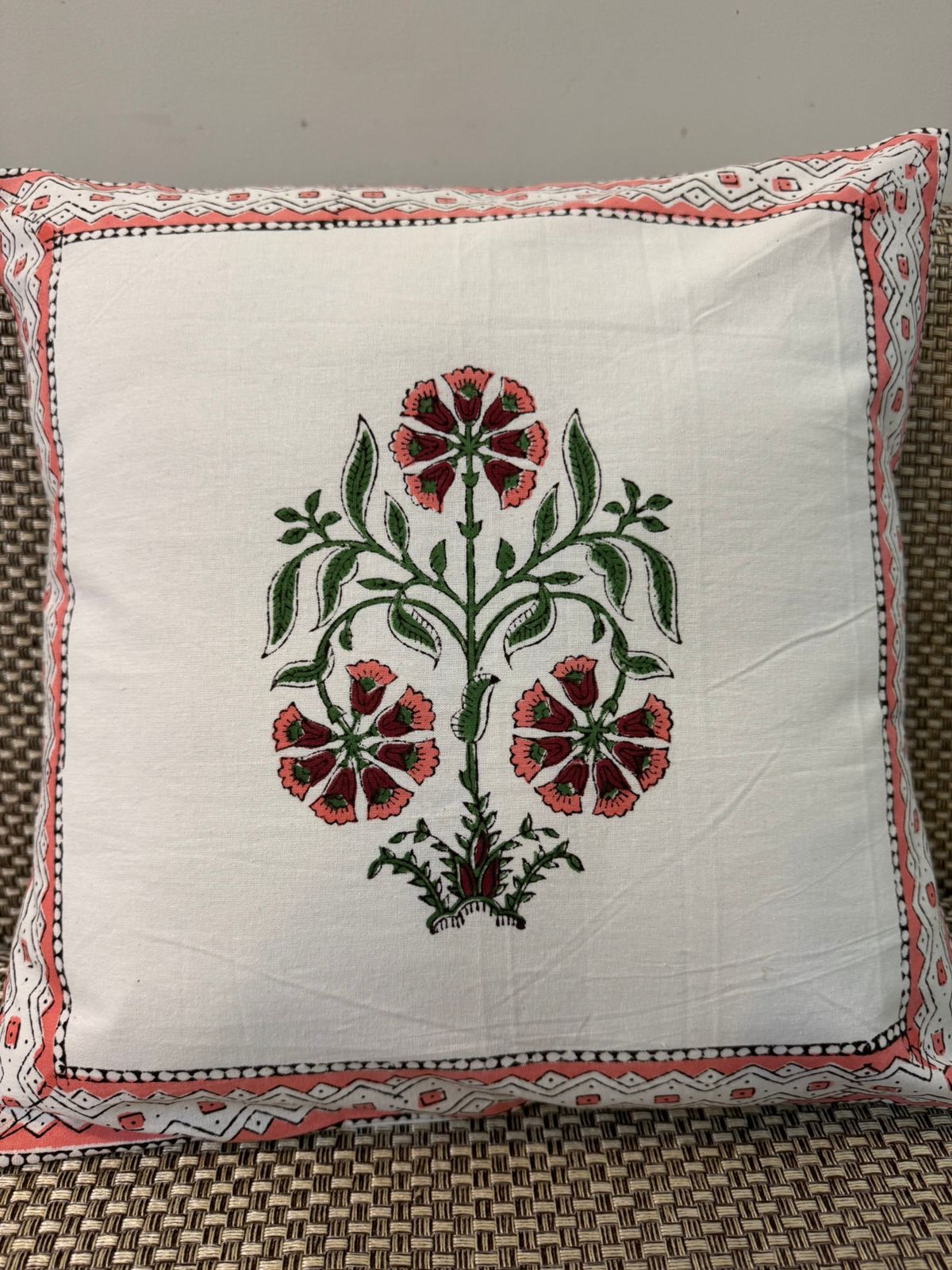 hand block printed cushion covers