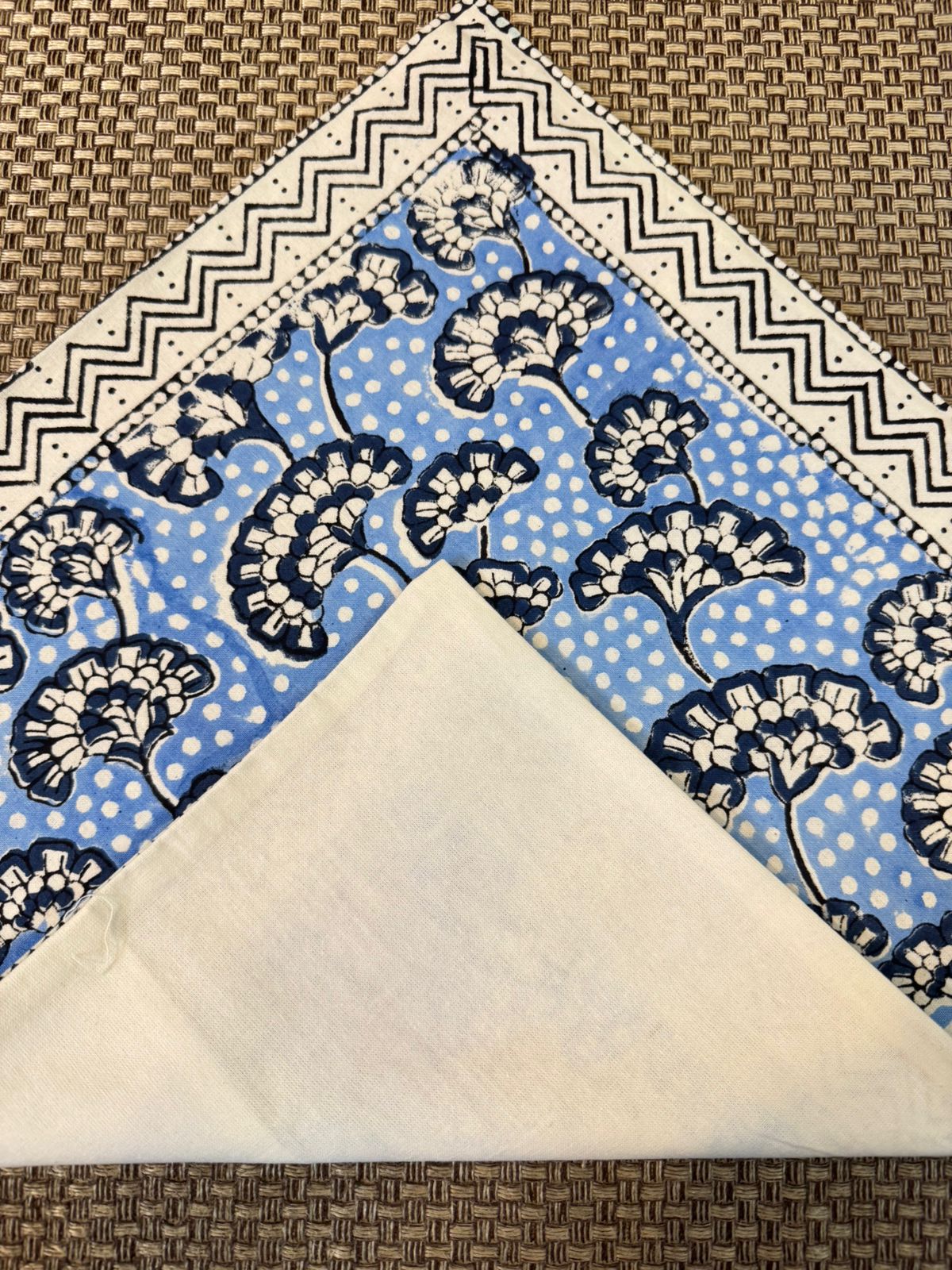 Blue Mushroom Heads Cushion Covers 16" - Set of 5pc