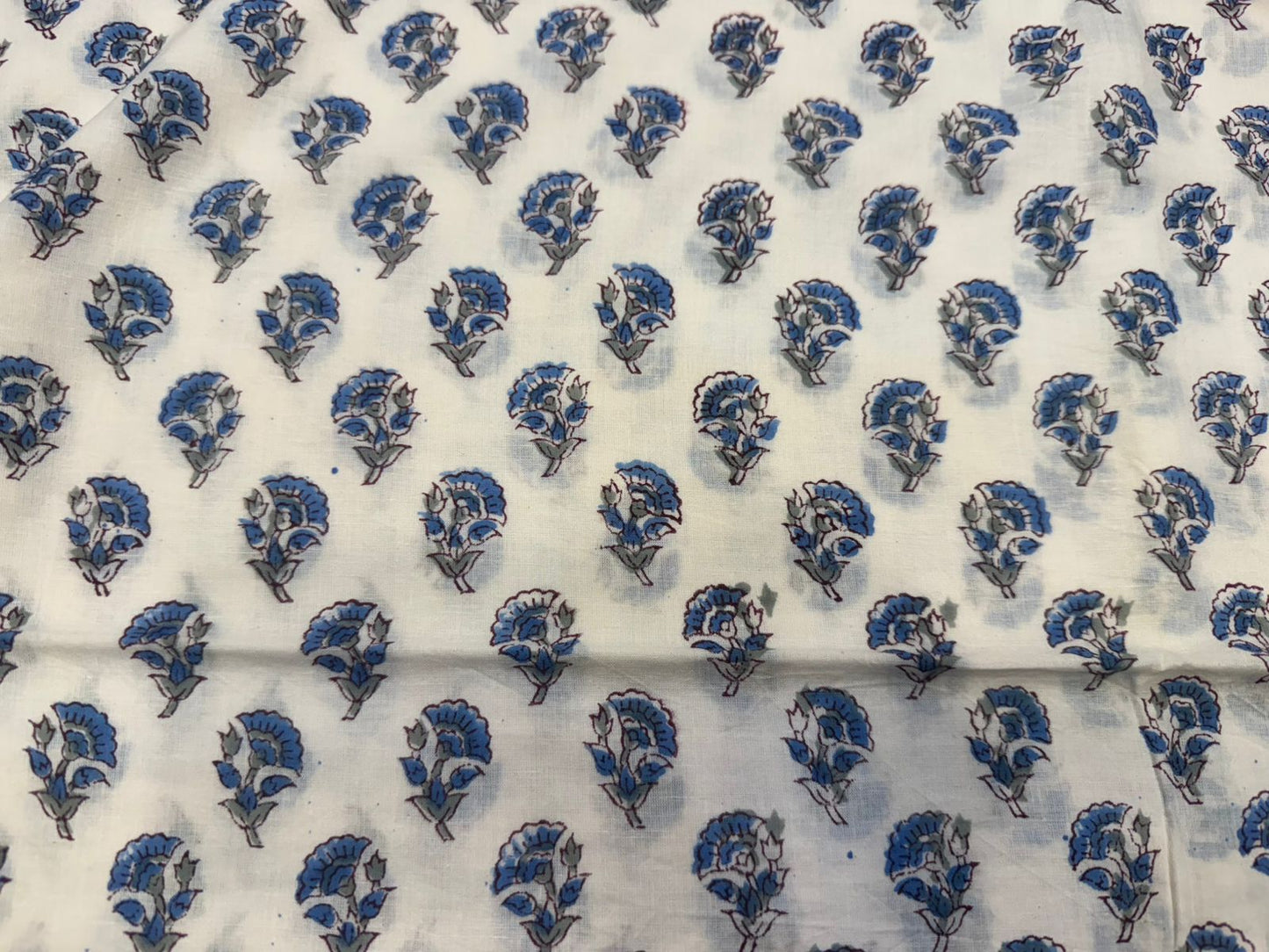 hand block printed chanderi silk suit