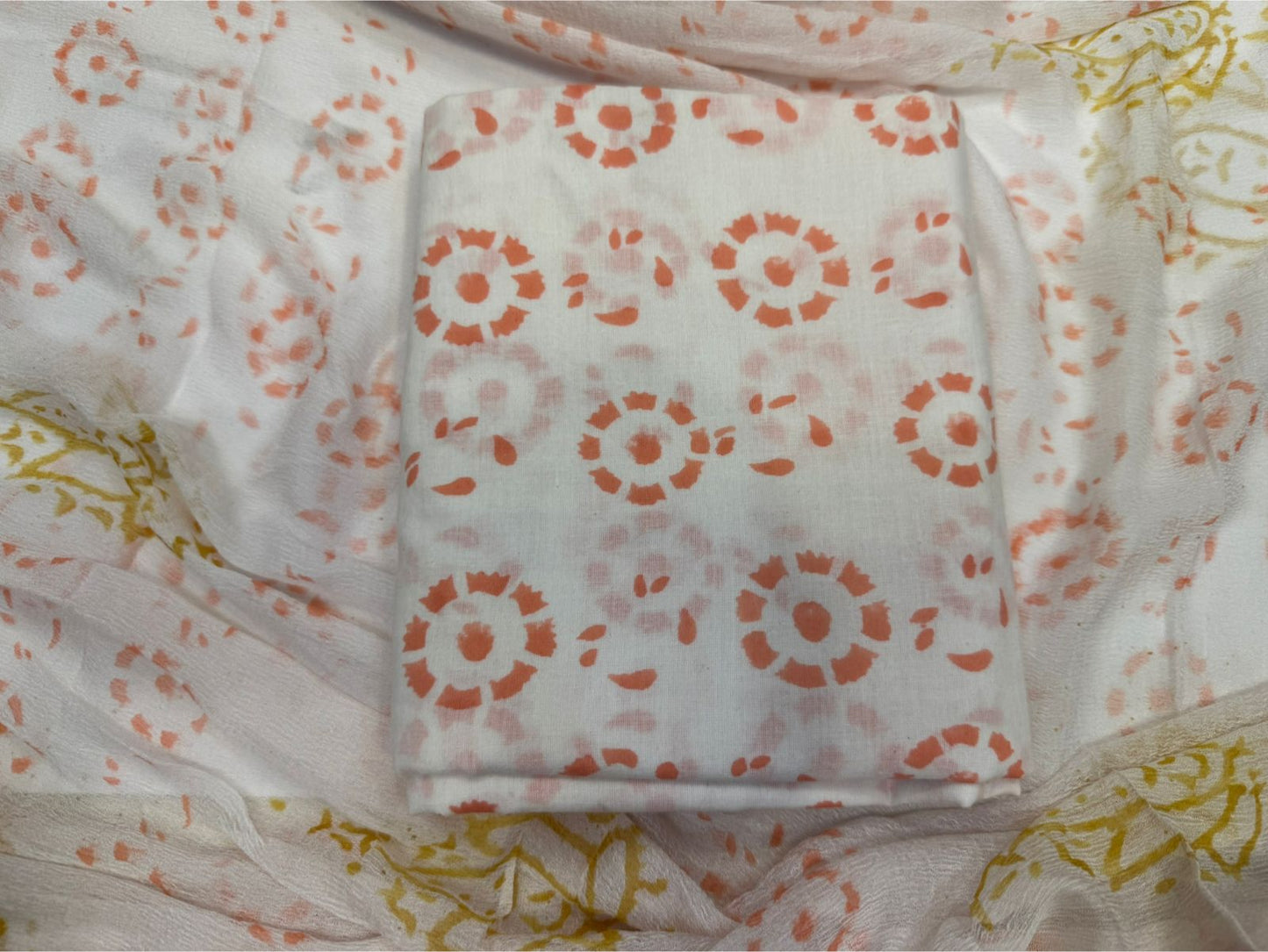 Cotton Suit with Chiffon Duppata