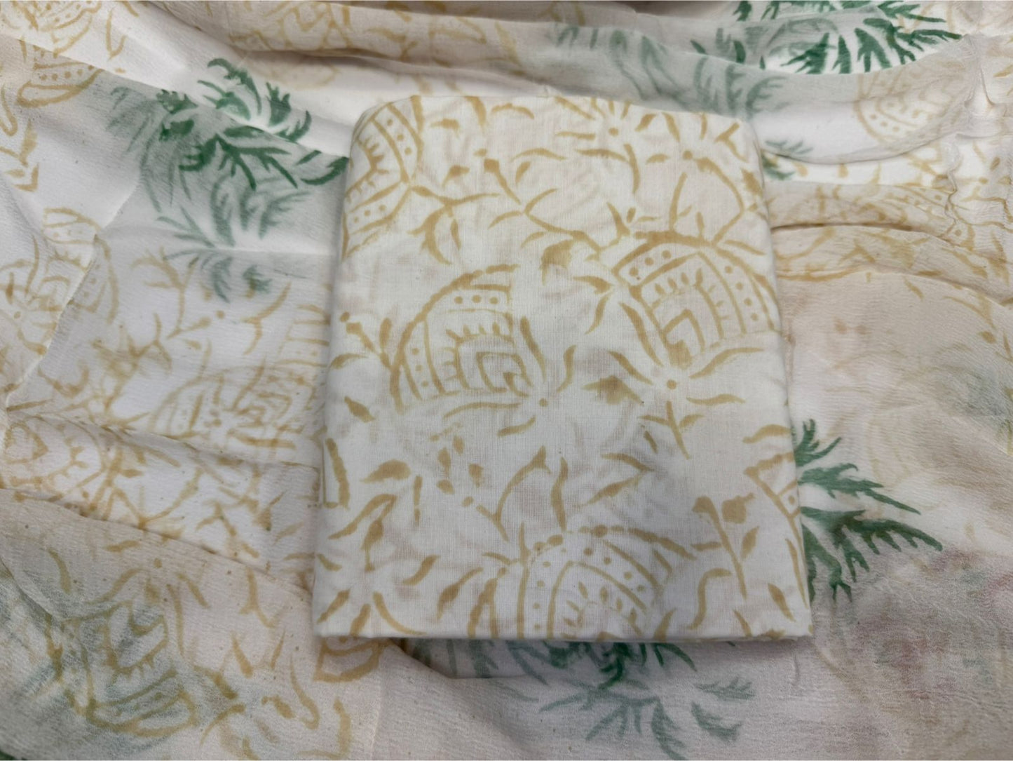 Cotton Suit with Chiffon Duppata