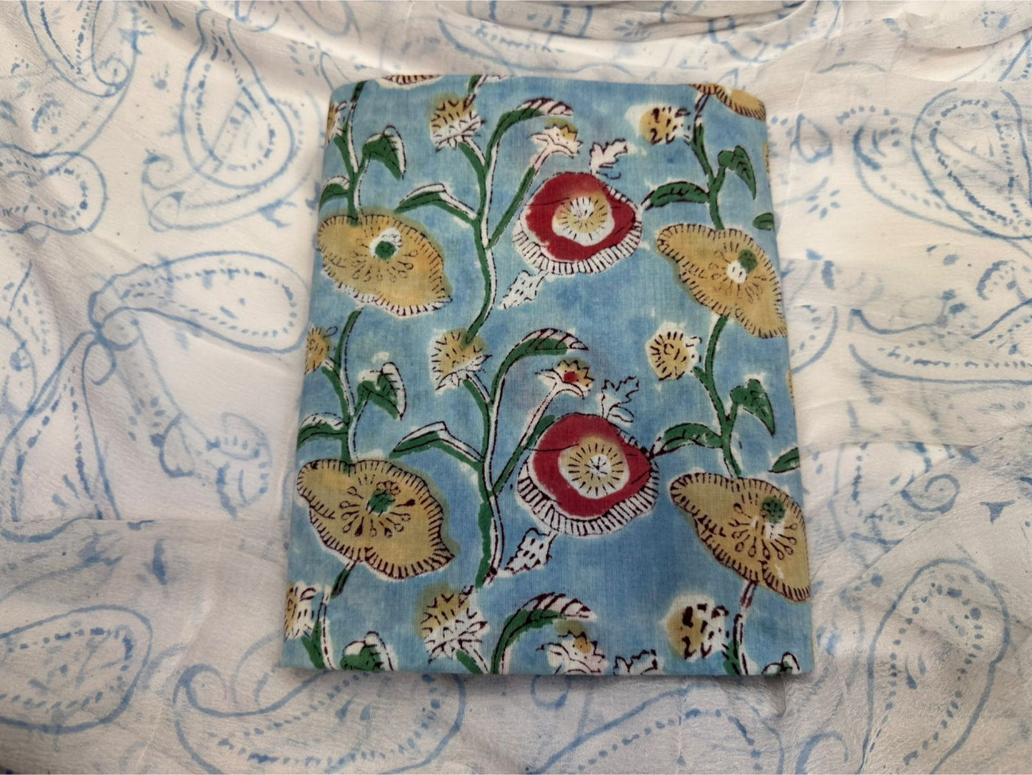 Cotton Suit with Chiffon Duppata