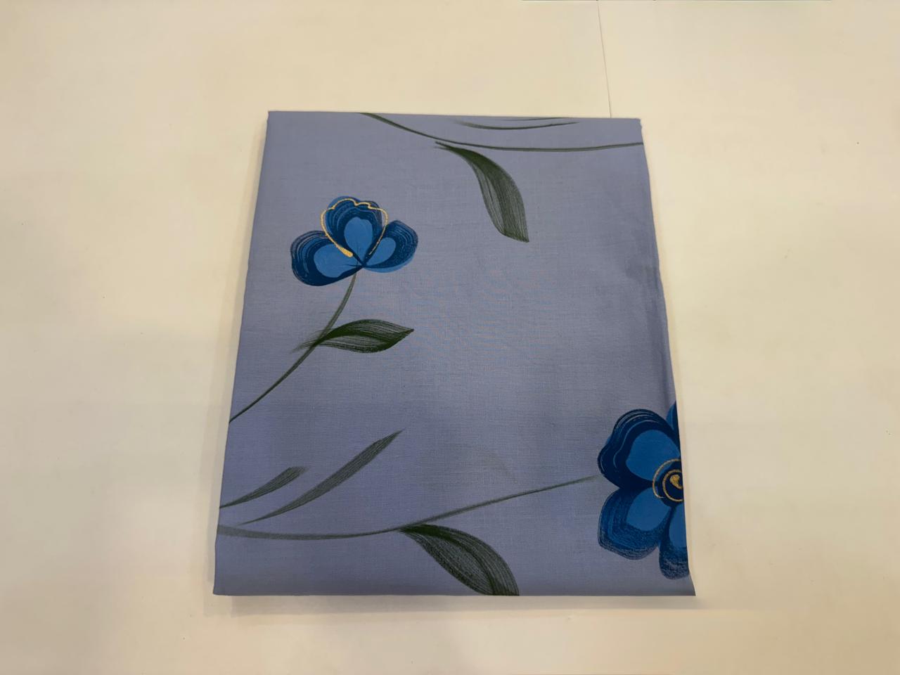 Hand Brush Painted Cotton Suit with Chiffon Duppata