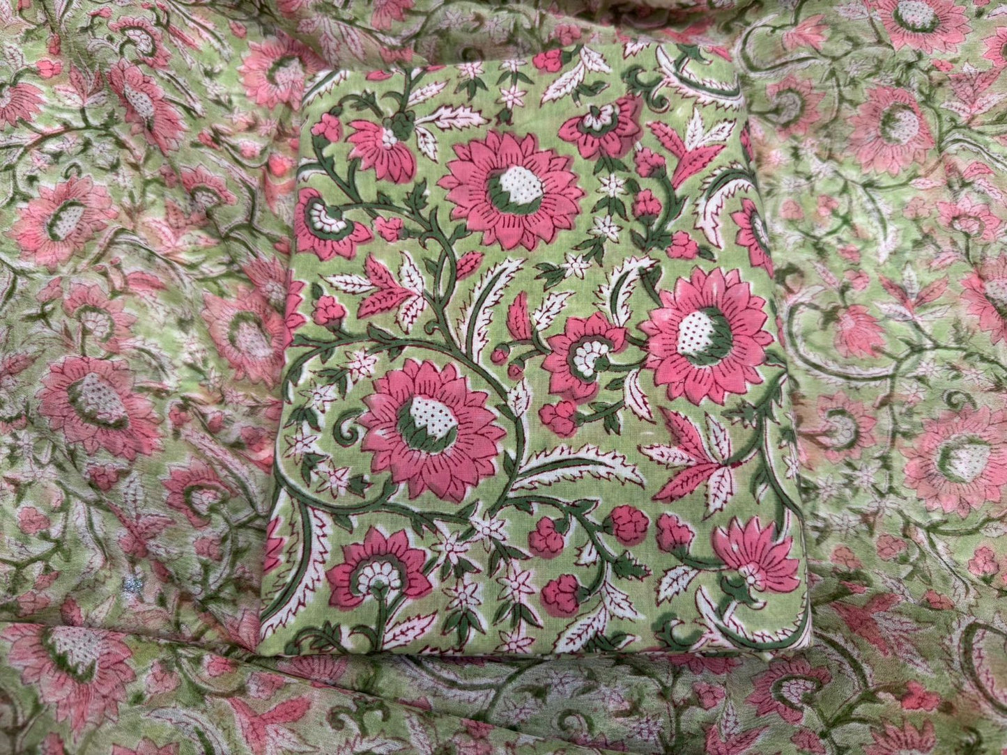 Cotton Suit with Chiffon Duppata
