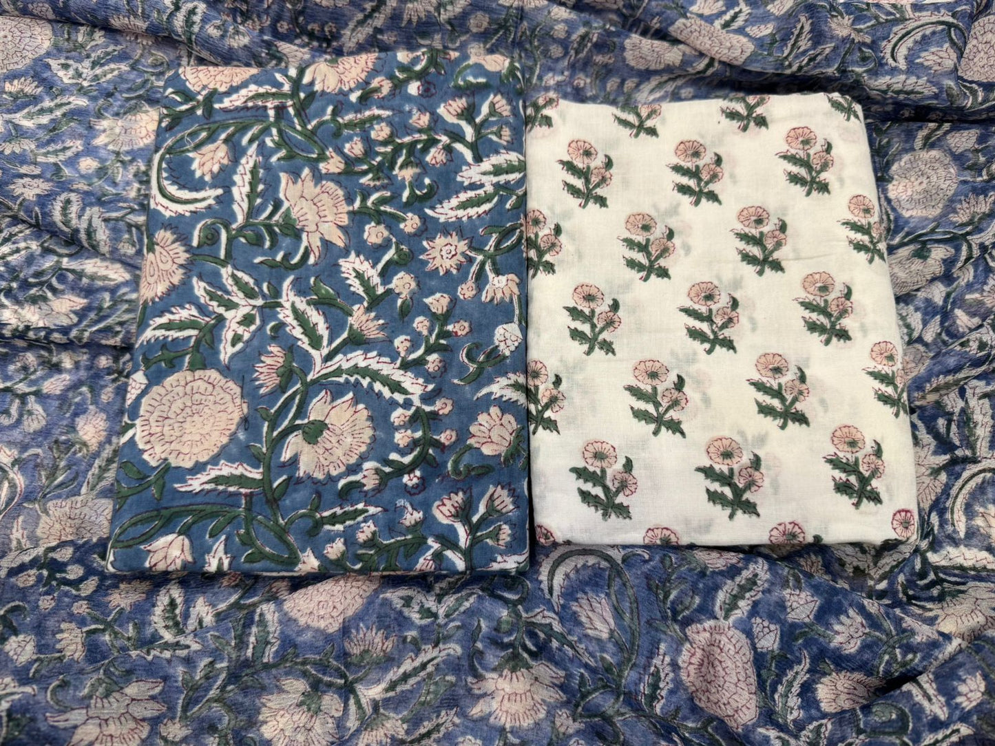 Cotton Suit with Chiffon Duppata