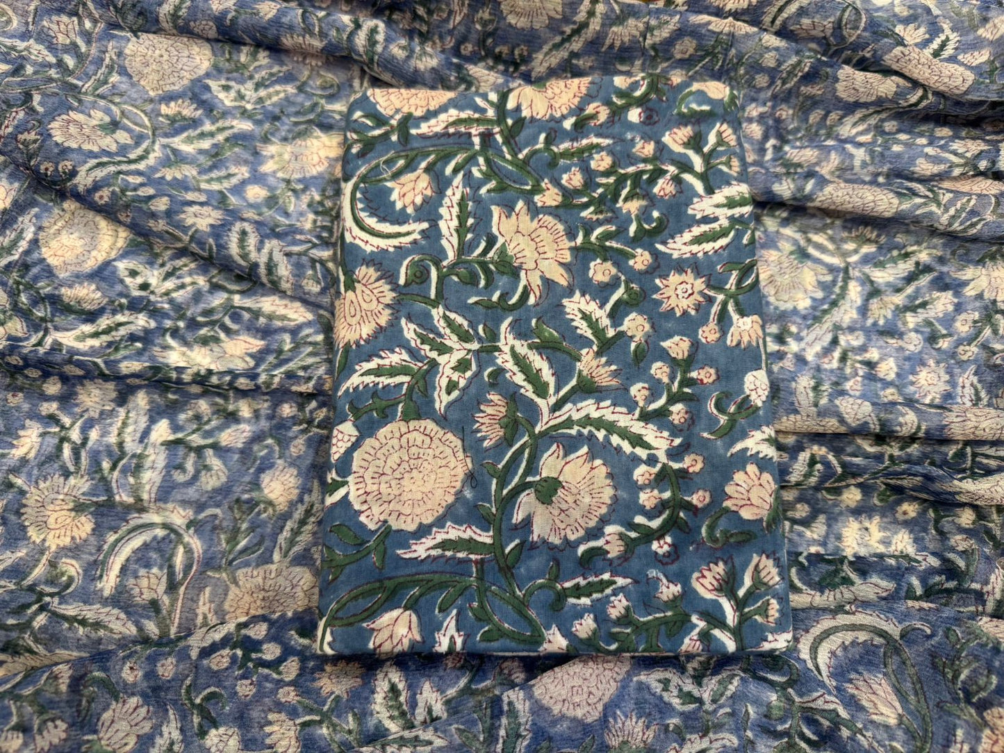 Cotton Suit with Chiffon Duppata