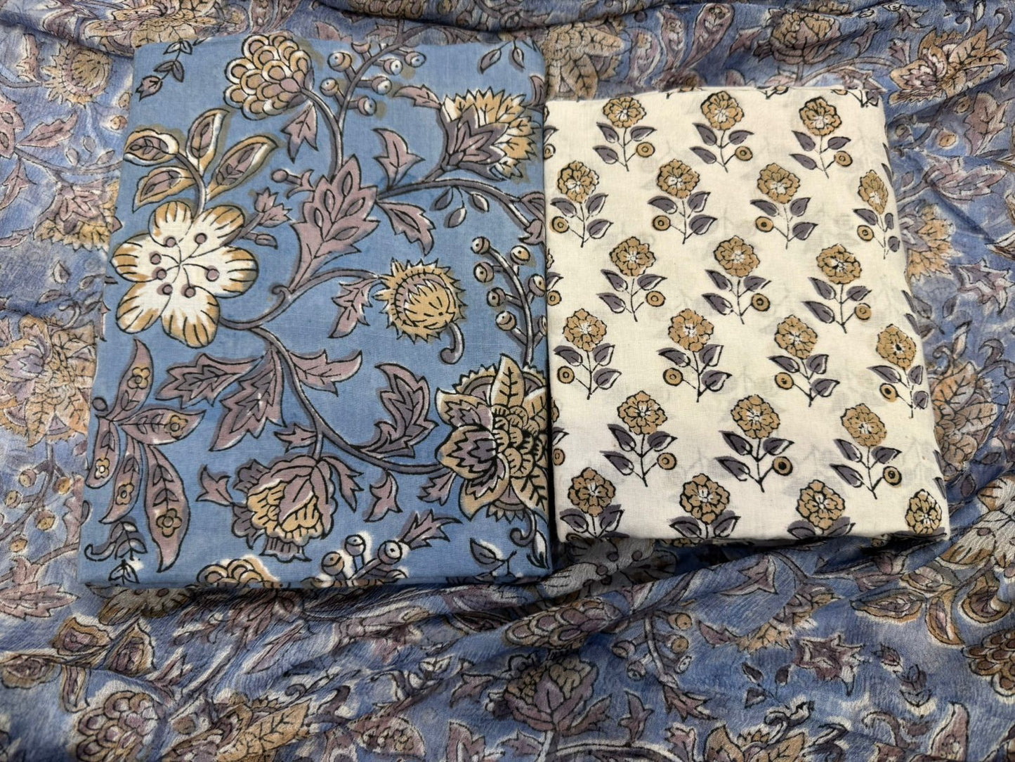 Cotton Suit with Chiffon Duppata