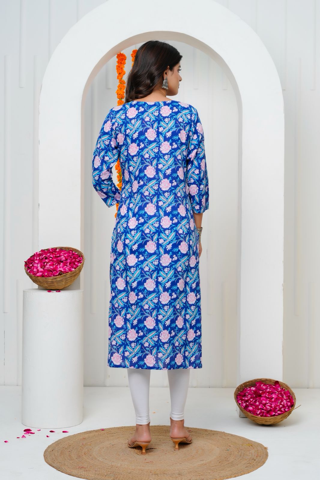 Neel Gulzar Kantha Neck Cotton Kurti