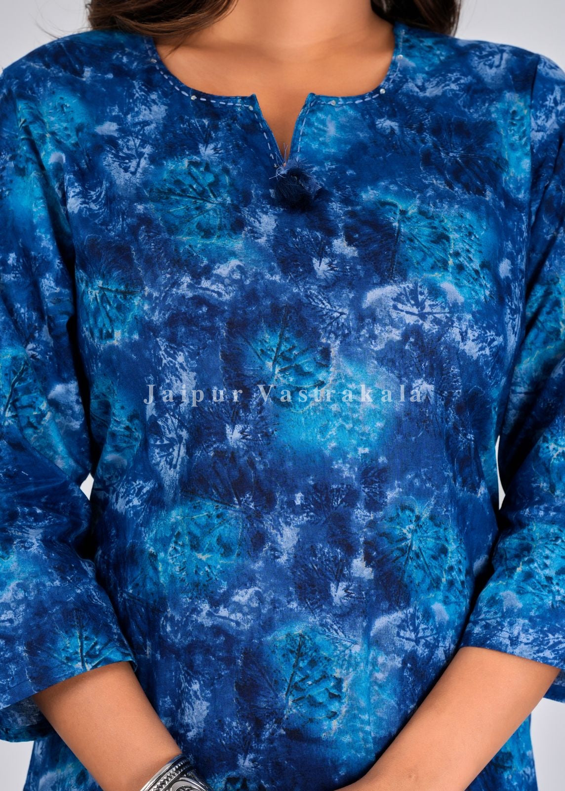 Blue Mirage Cotton Kurti