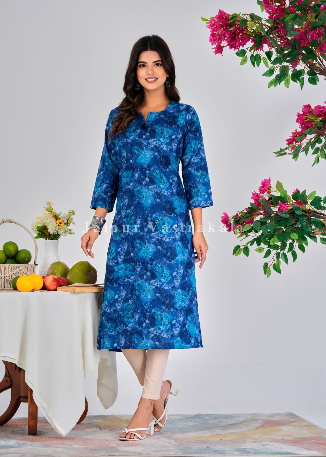 Blue Mirage Cotton Kurti