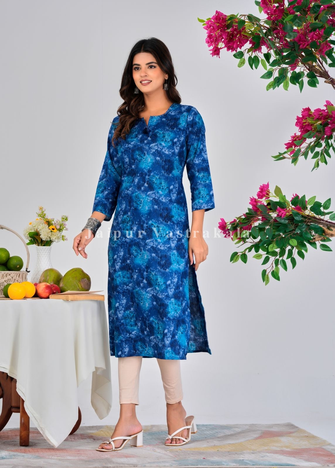 Blue Mirage Cotton Kurti