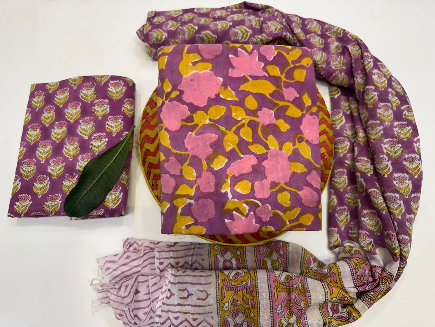 Cotton Suit with Cotton Dupatta