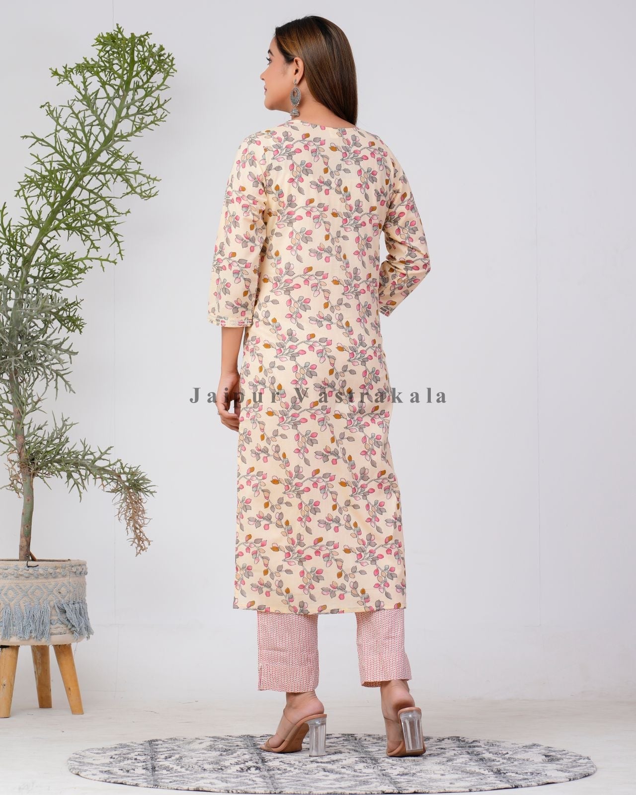 hand block printed kurta set with dupatta