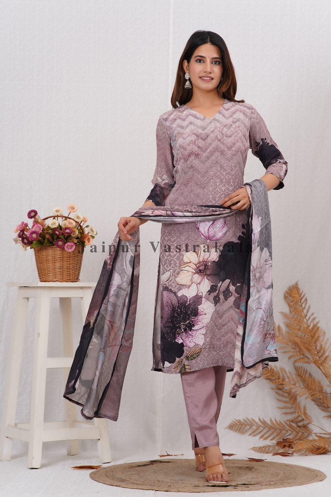 muslin silk suit