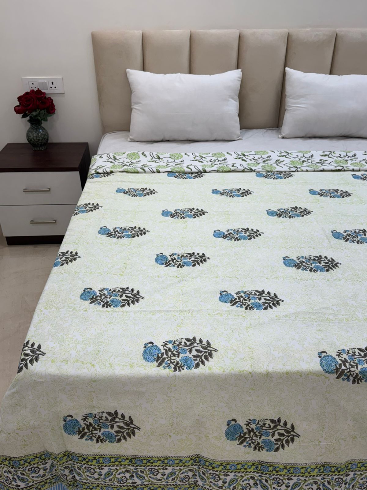 Aqua Green Whisper Double Bed Dohar