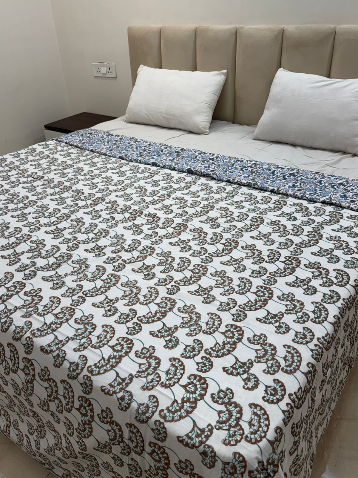 Earthy Blue Double Bed Dohar