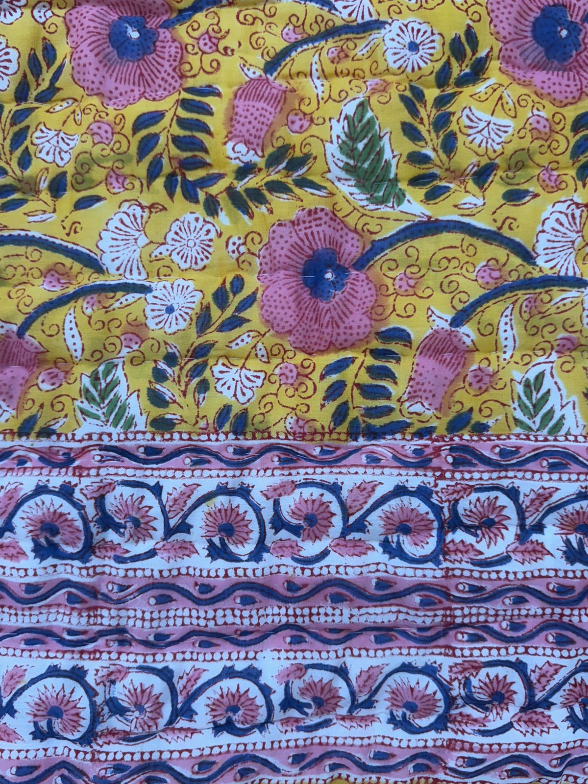 Sunlit Wildflowers Reversible Double Bed Quilt