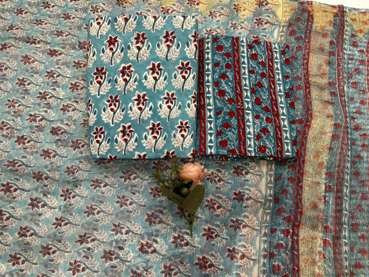 Cotton Suit with Kota Doriya Dupatta