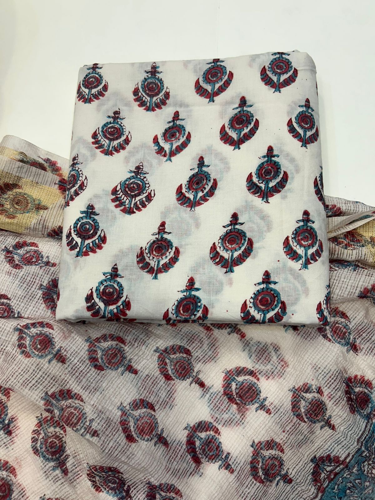 Cotton Suit with Kota Doriya Dupatta