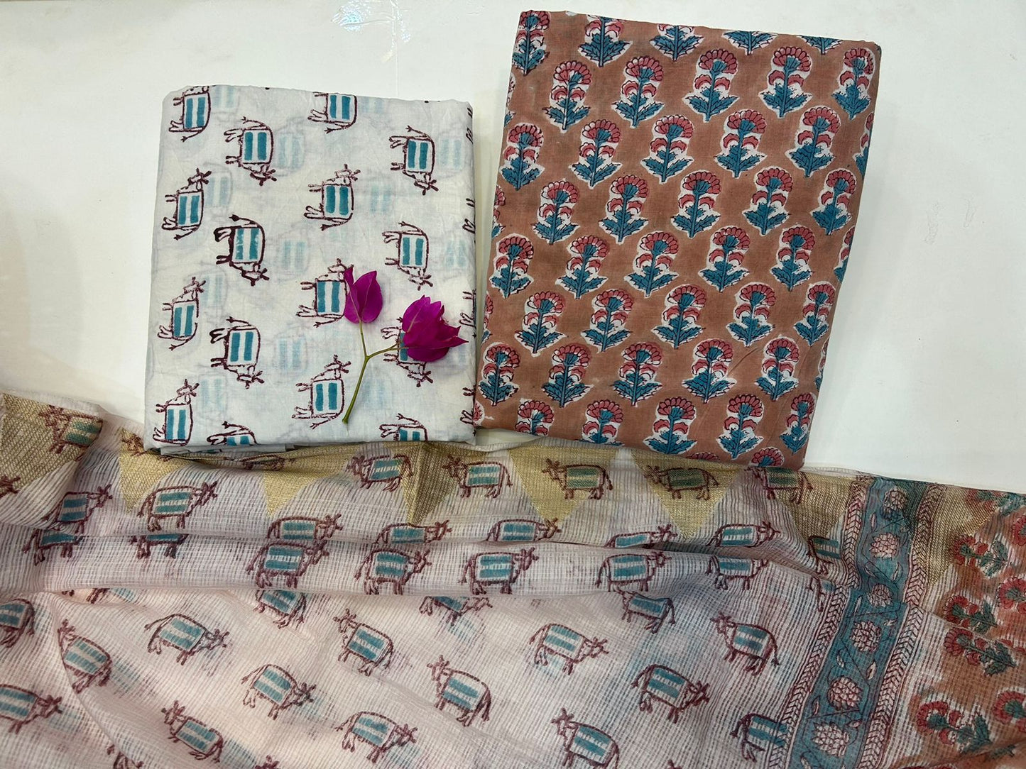 Cotton Suit with Kota Doriya Dupatta