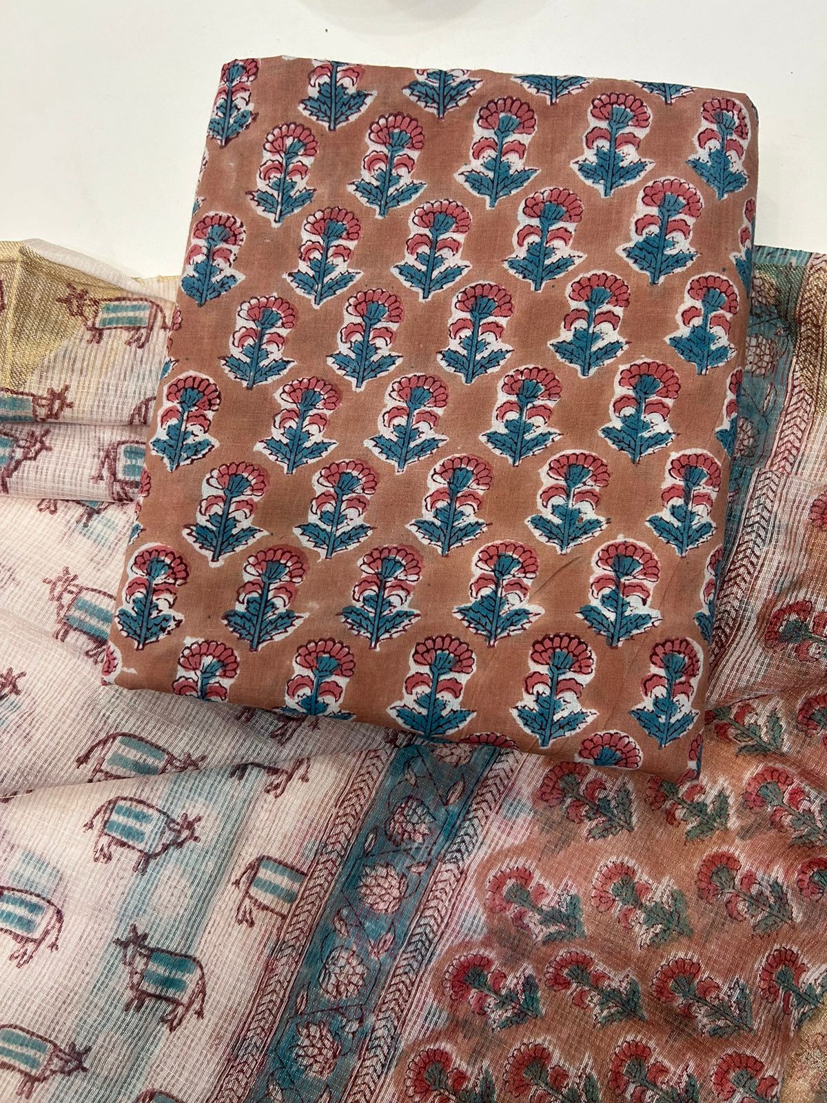 Cotton Suit with Kota Doriya Dupatta